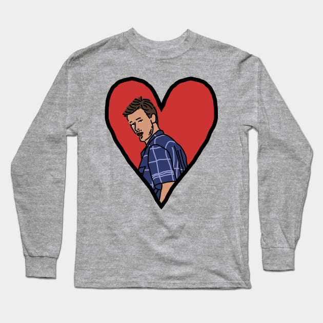 Valentine for a Distracted Boyfriend Long Sleeve T-Shirt by ellenhenryart